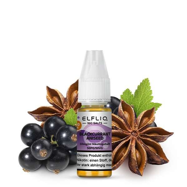 ELFBAR ELFLIQ Blackcurrant Aniseed Nikotinsalz Liquid 10 ml 10mg