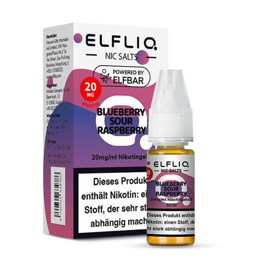 ELFBAR ELFLIQ Blueberry Sour Raspberry Nikotinsalz Liquid 10 ml 10mg