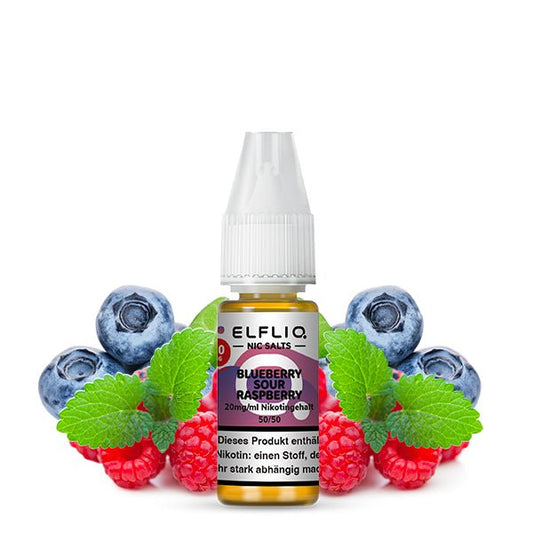 ELFBAR ELFLIQ Blueberry Sour Raspberry Nikotinsalz Liquid 10 ml 10mg