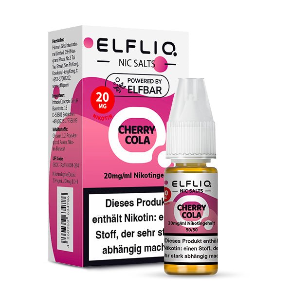 ELFBAR ELFLIQ Cherry Cola Nikotinsalz Liquid 10 ml 10mg