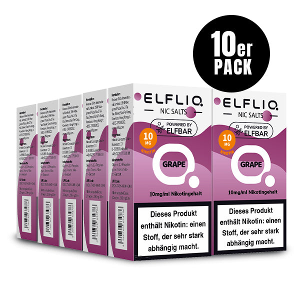 ELFBAR ELFLIQ Grape Nikotinsalz Liquid 10 ml