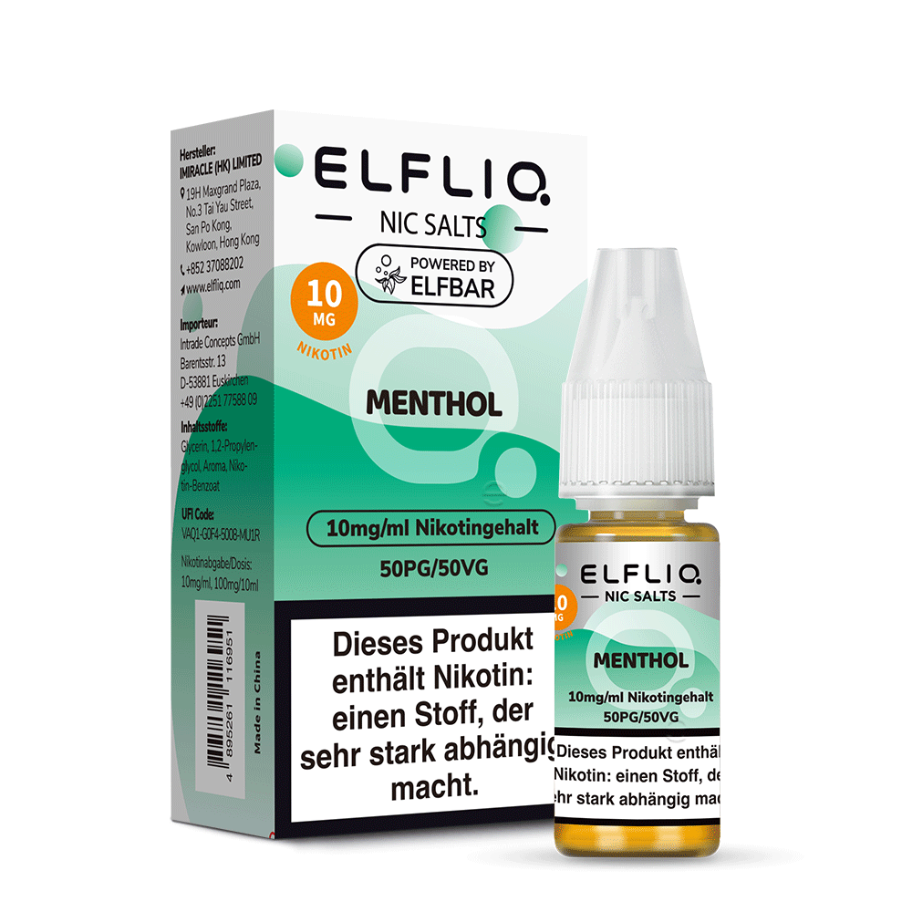 ELFBAR ELFLIQ Menthol Nikotinsalz Liquid 10 ml 10mg