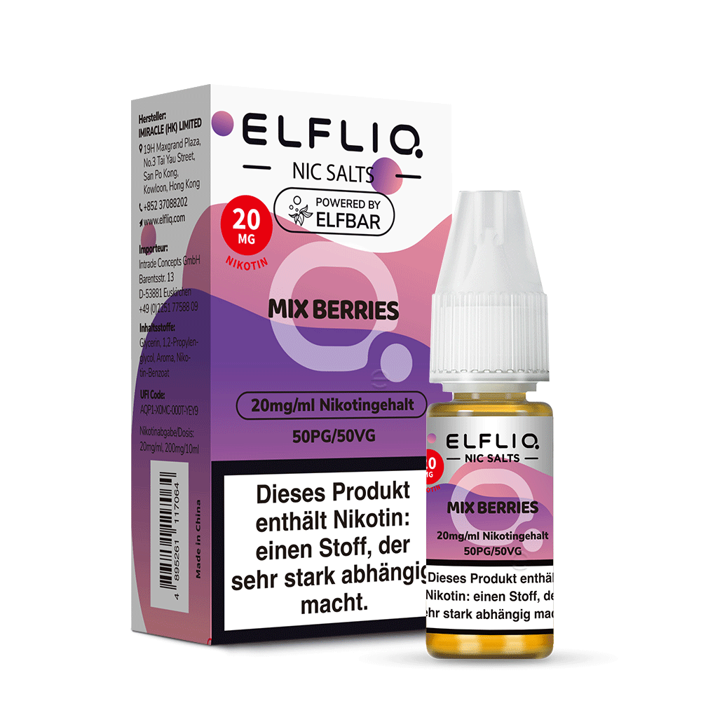 ELFBAR ELFLIQ Mix Berries Nikotinsalz Liquid 10 ml 20mg
