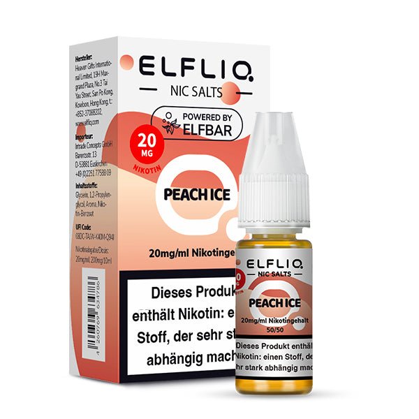 ELFBAR ELFLIQ Peach Ice Nikotinsalz Liquid 10 ml 10mg