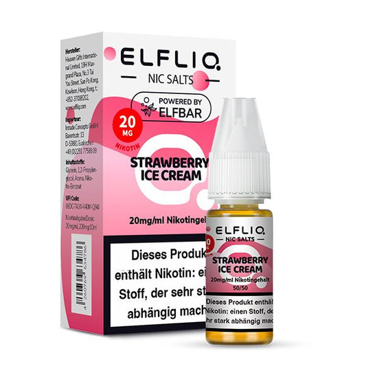 ELFBAR ELFLIQ Strawberry Ice Cream Nikotinsalz Liquid 10 ml 10mg