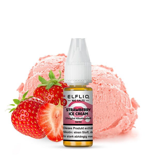 ELFBAR ELFLIQ Strawberry Ice Cream Nikotinsalz Liquid 10 ml 10mg