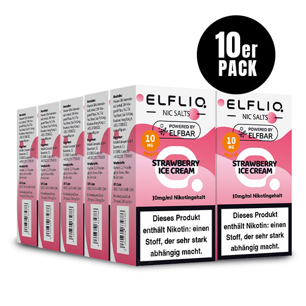 ELFBAR ELFLIQ Strawberry Ice Cream Nikotinsalz Liquid 10 ml