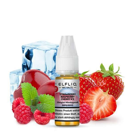 ELFBAR ELFLIQ Strawberry Raspberry Cherry Ice Nikotinsalz Liquid 10 ml 20mg