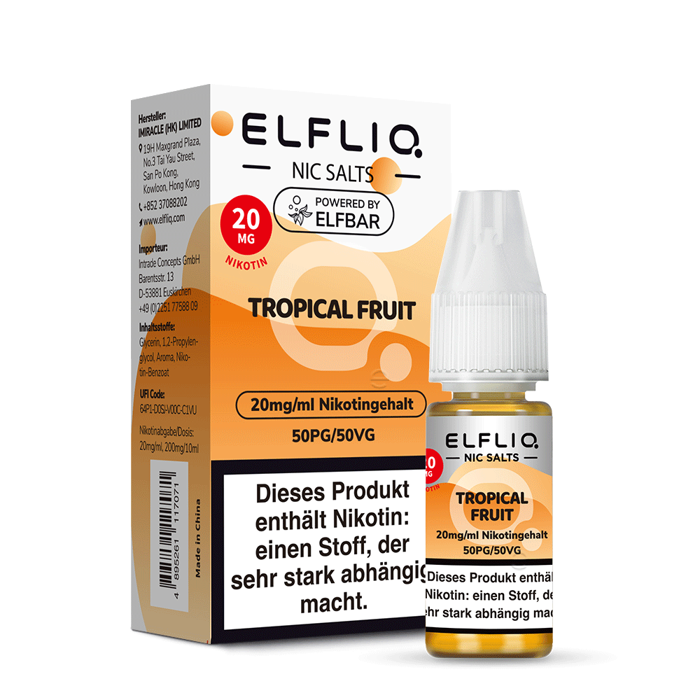 ELFBAR ELFLIQ Tropical Fruit Nikotinsalz Liquid 10 ml 20mg
