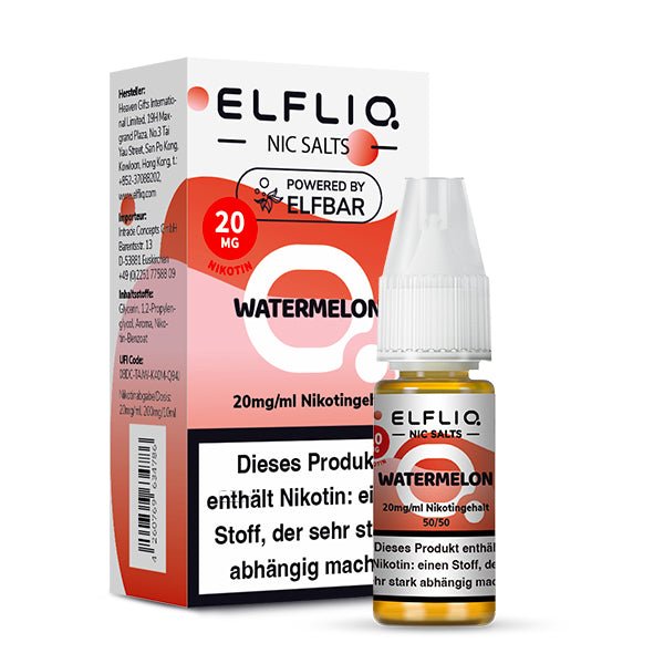 ELFBAR ELFLIQ Watermelon Nikotinsalz Liquid 10 ml 10mg