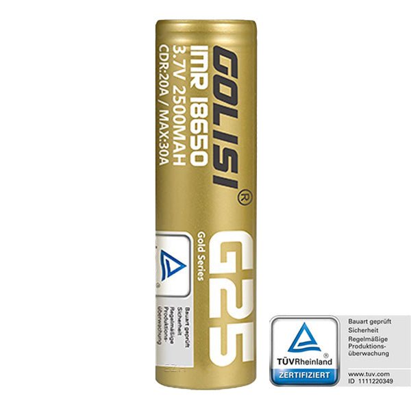 Golisi G25 18650 20A 2500mAh Akku - YASIRZ E - Zigaretten Onlineshop