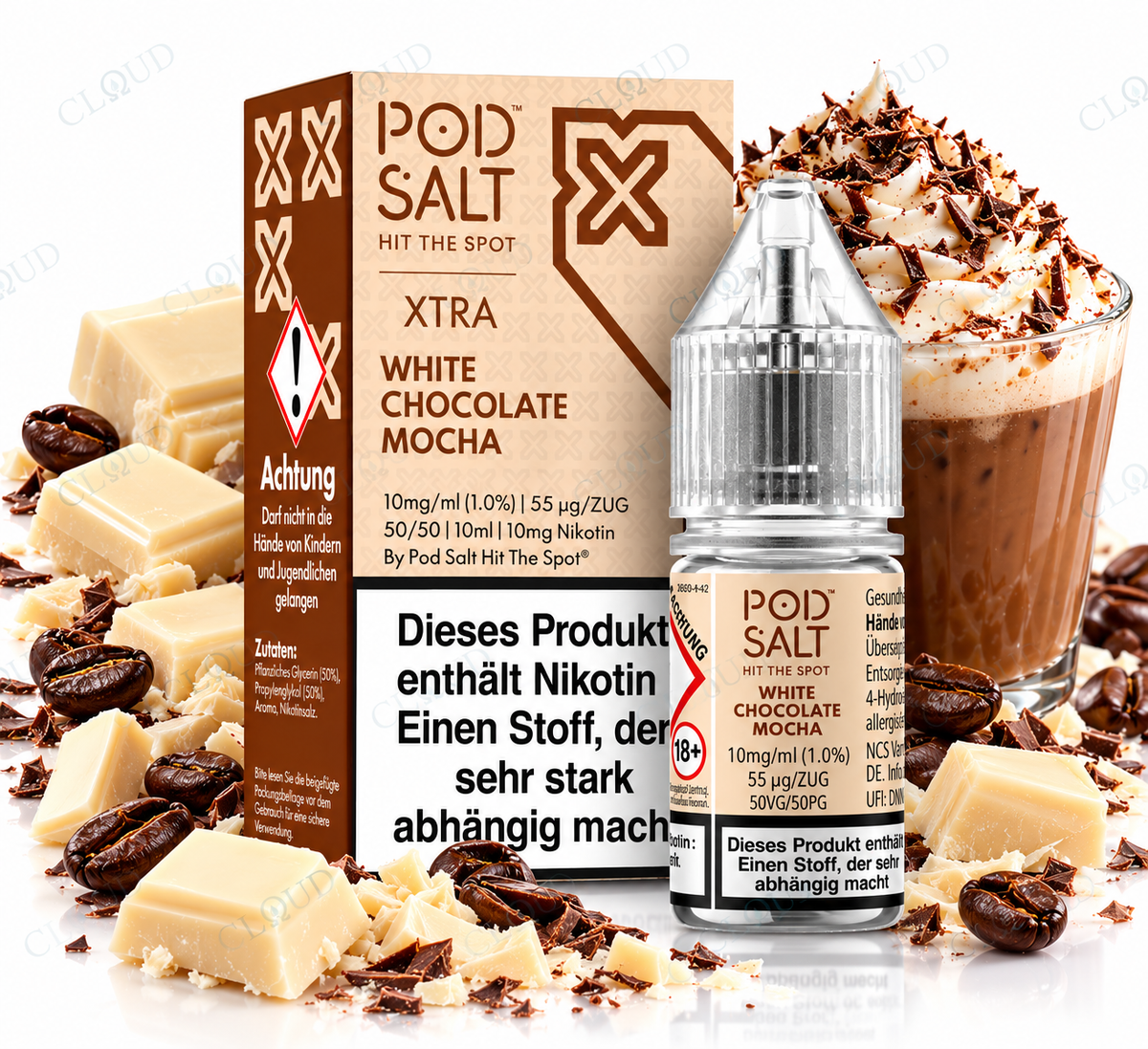 POD SALT XTRA White Chocolate Mocha Nikotinsalz Liquid 10 ml