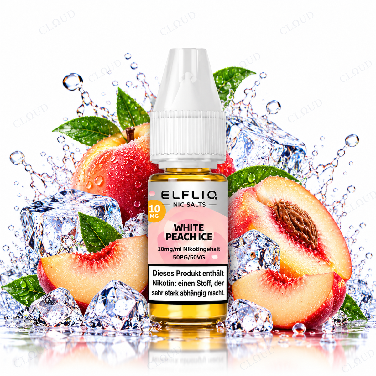 ELFBAR ELFLIQ White Peach Ice Nikotinsalz Liquid 10 ml