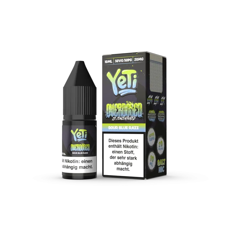 Yeti Sour Blue Razz Nikotinsalz Overdosed 10ml