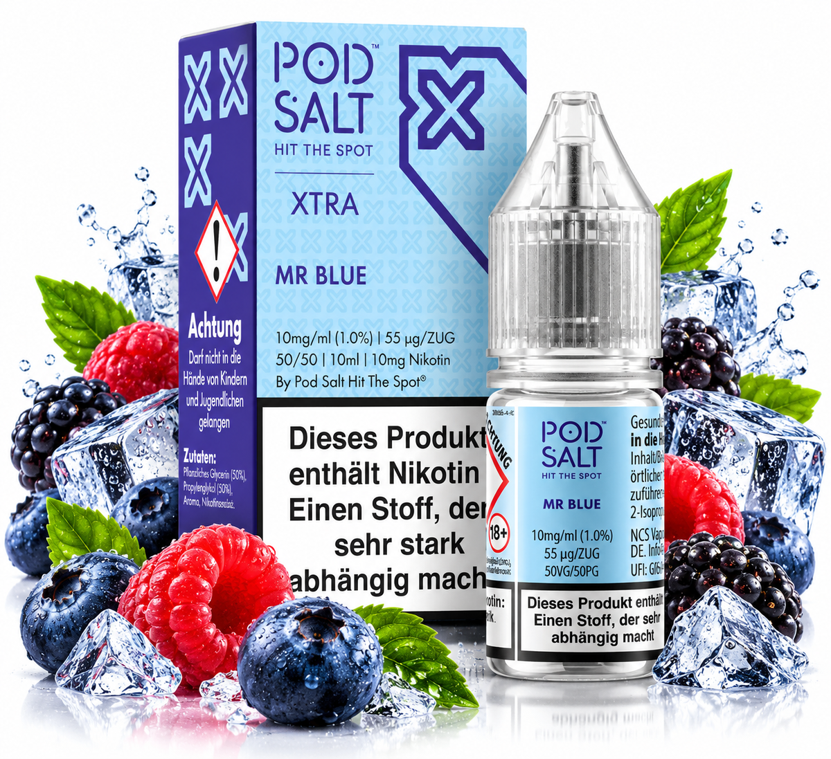 POD SALT XTRA Mr Blue Nikotinsalz Liquid 10 ml