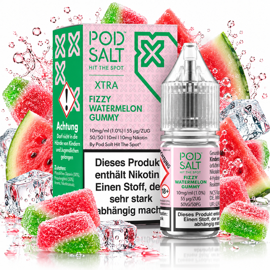POD SALT XTRA Fizzy Watermelon Gummy Nikotinsalz Liquid 10 ml