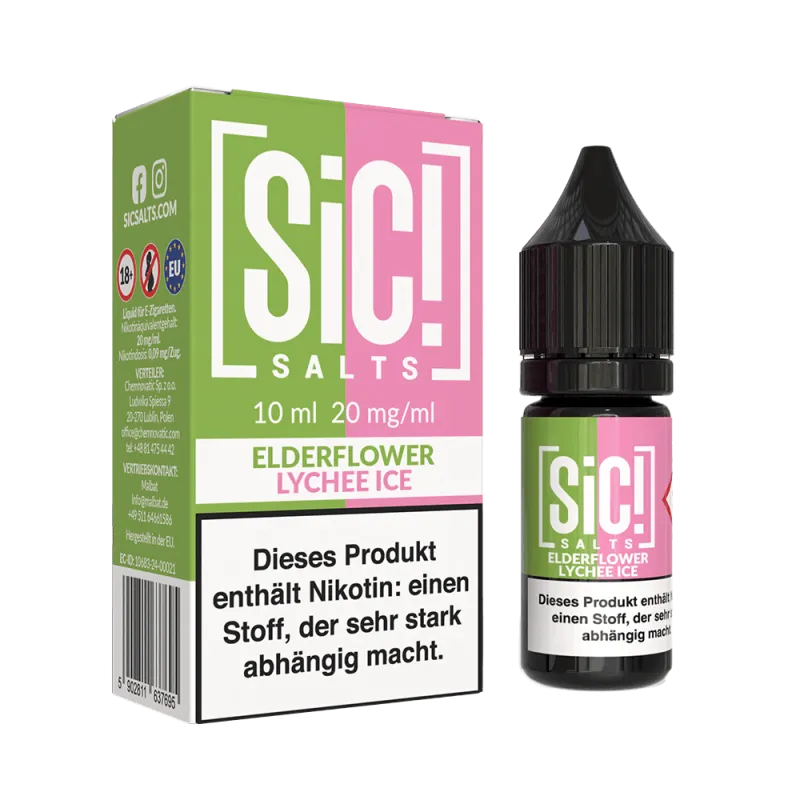 SIC! Elderflower Lychee Ice Nikotinsalz Liquid 10 ml