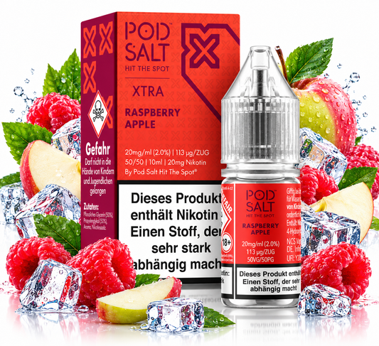POD SALT XTRA Raspberry Apple Nikotinsalz Liquid 10 ml