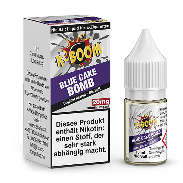 K-BOOM Blue Cake Bomb Nikotinsalz Liquid 10 ml