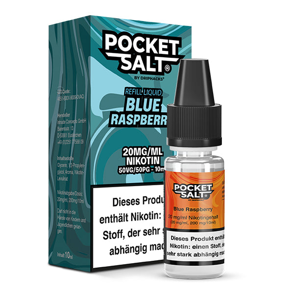 POCKET SALT Blue Raspberry Nikotinsalz Liquid 10 ml