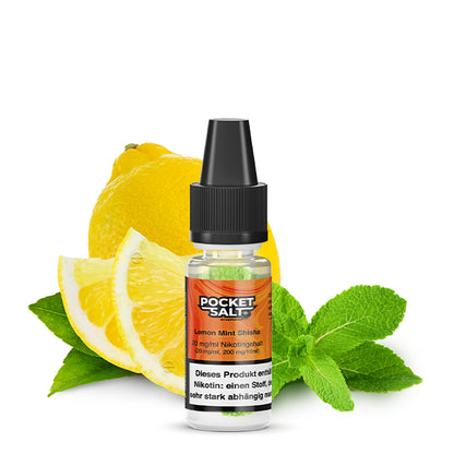 POCKET SALT Lemon Mint Shisha Nikotinsalz Liquid 10 ml