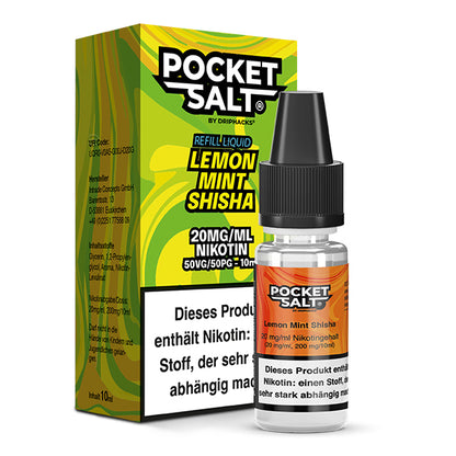 POCKET SALT Lemon Mint Shisha Nikotinsalz Liquid 10 ml