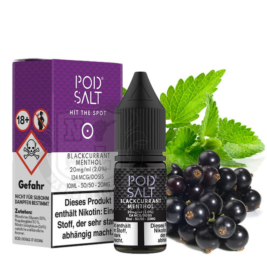 POD SALT Blackcurrant Menthol Nikotinsalz Liquid 10ml