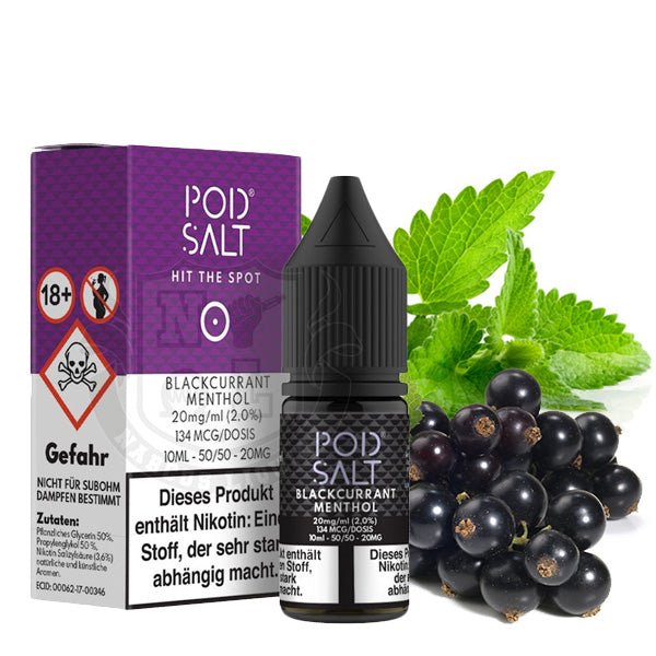 POD SALT Blackcurrant Menthol Nikotinsalz Liquid 10 ml 20mg