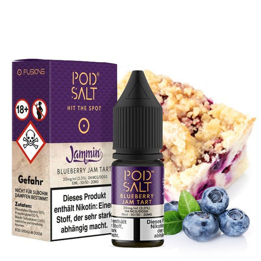 POD SALT FUSION Blueberry Jam Tart Nikotinsalz Liquid 10 ml 20mg