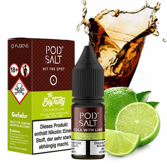 POD SALT FUSION Cola with Lime Nikotinsalz Liquid 10 ml 20mg