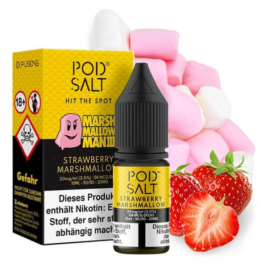 POD SALT FUSION Strawberry Marshmallow Nikotinsalz Liquid 10 ml 20mg