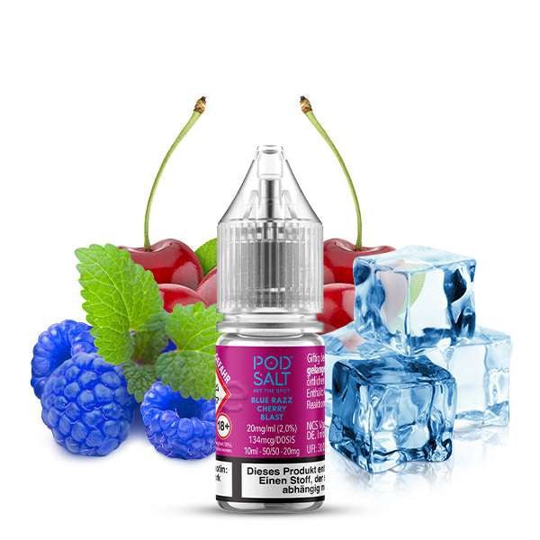 Pod Salt Xtra Blue Razz Cherry Blast Nikotinsalz Liquid 10 ml 10mg