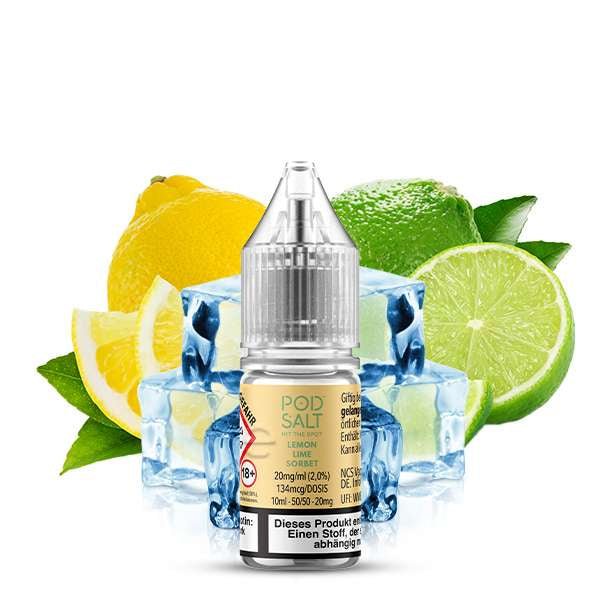 Pod Salt Xtra Lemon Lime Sorbet Nikotinsalz Liquid 10 ml 10mg