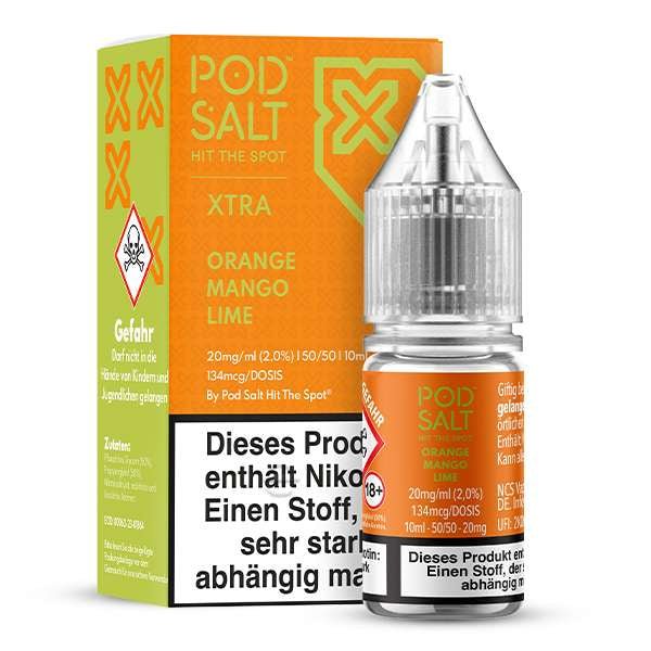 Pod Salt Xtra Orange Mango Lime Nikotinsalz Liquid 10 ml 10mg