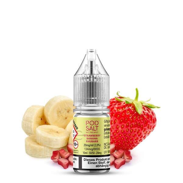 Pod Salt Xtra Strawberry Banana Rhubarb Nikotinsalz Liquid 10 ml 10mg