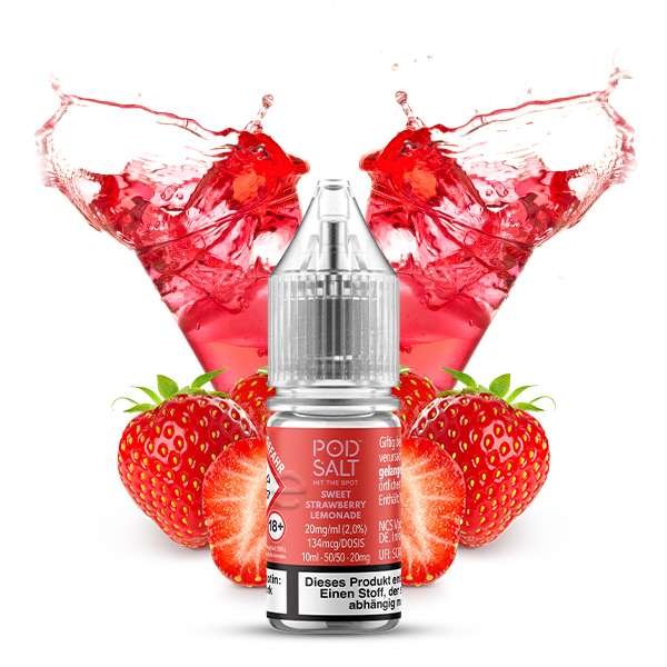 Pod Salt Xtra Sweet Strawberry Lemonade Nikotinsalz Liquid 10 ml 10mg