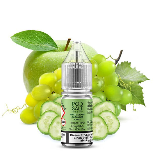 Pod Salt Xtra White Grape Cucumber Apple Nikotinsalz Liquid 10 ml 10mg