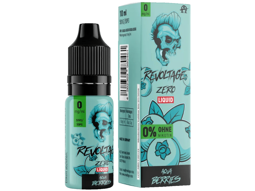 REVOLTAGE Aqua Berries Hybrid Nikotinsalz Liquid 10 ml 0mg