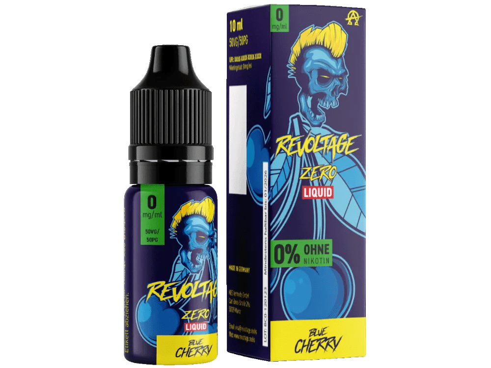 REVOLTAGE Blue Cherry Hybrid Nikotinsalz Liquid 10 ml 0mg