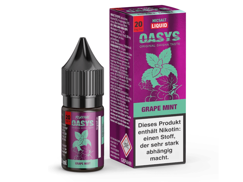 REVOLTAGE OASYS Grape Mint Nikotinsalz Liquid 10 ml 20mg