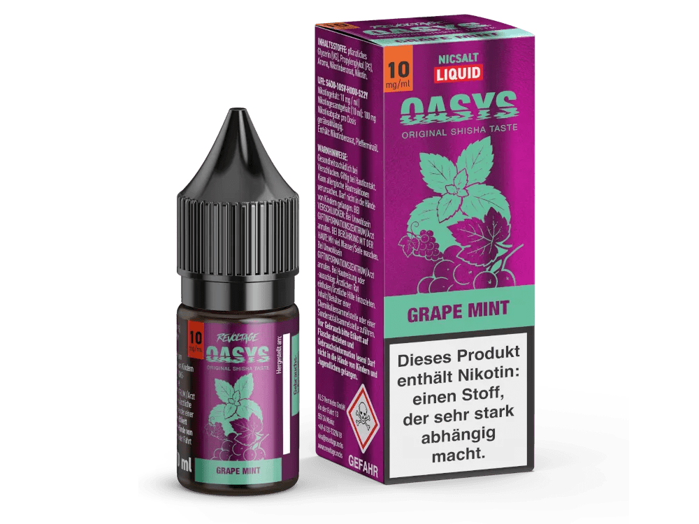 REVOLTAGE OASYS Grape Mint Nikotinsalz Liquid 10 ml 10mg