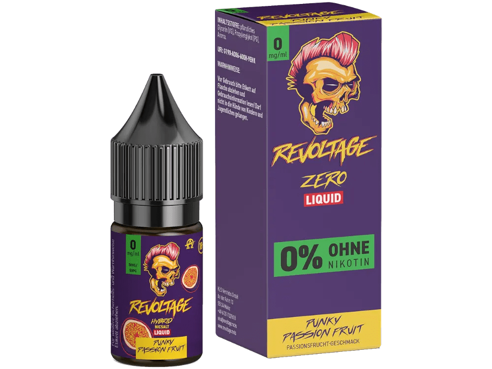REVOLTAGE Punky Passion Fruit Hybrid Nikotinsalz Liquid 10ml 0mg