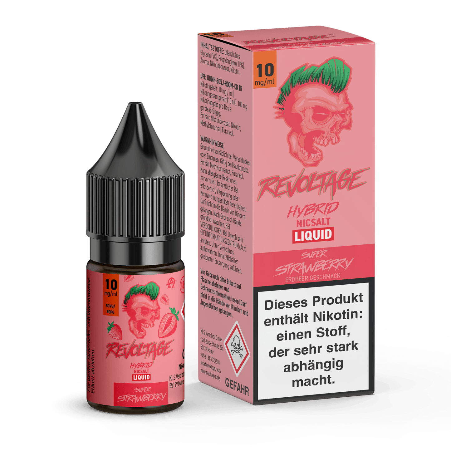 REVOLTAGE Super Strawberry Hybrid Nikotinsalz Liquid 10 ml 10mg