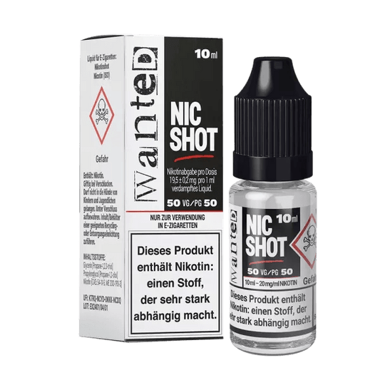 Wanted 10ml Nikotin Shot 50PG / 50VG